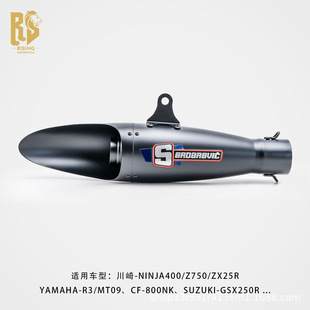 Rs Motorcycle Modified 51mm Universal Exhaust Pipe Airship Tail Section Mt07 Xjr900 R6 Cbr 450Sr