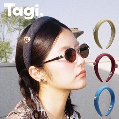 Tagi.奶油爱心金属滴油镶钻复古牛仔发箍高颅顶头箍气质少女发卡