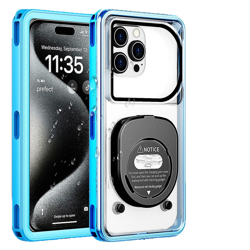Apple iPhone16PROMAX 防水携帯電話ケース韓国ライダーブラケットオールインクルーシブダイビング保護ケースに適しています|undefined