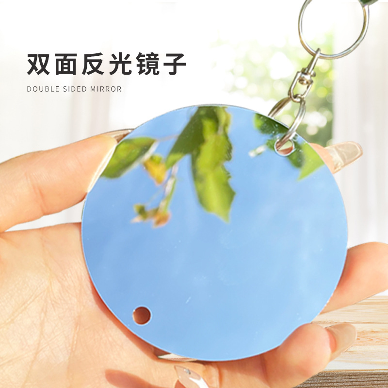 厂家批发镜面驱鸟反光片外贸跨境双面反光国外农场果园园林防鸟片