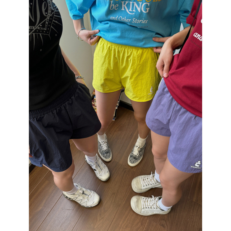 美式多巴胺跑步运动健身训练速干通勤休闲裤子女夏季阔腿短裤|undefined