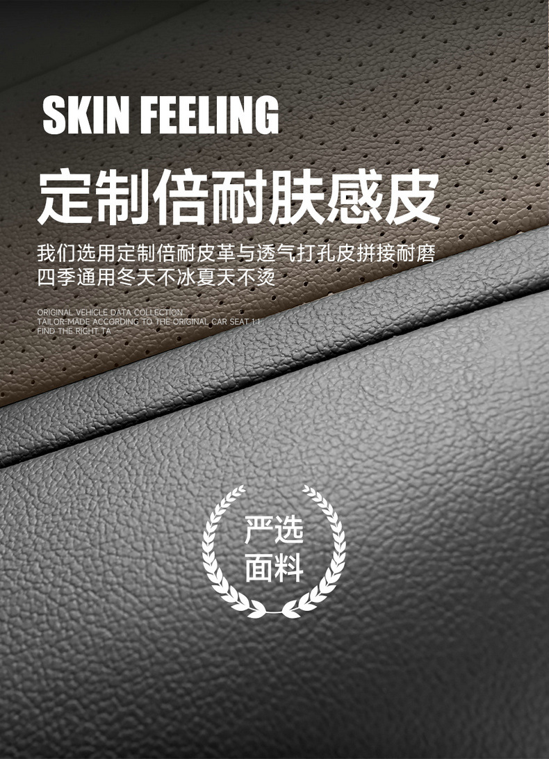 BYD E2 stylish simple wear-resistant dirt-resistant feel comfortable special perforated leather cartoon version 5 color seat cover