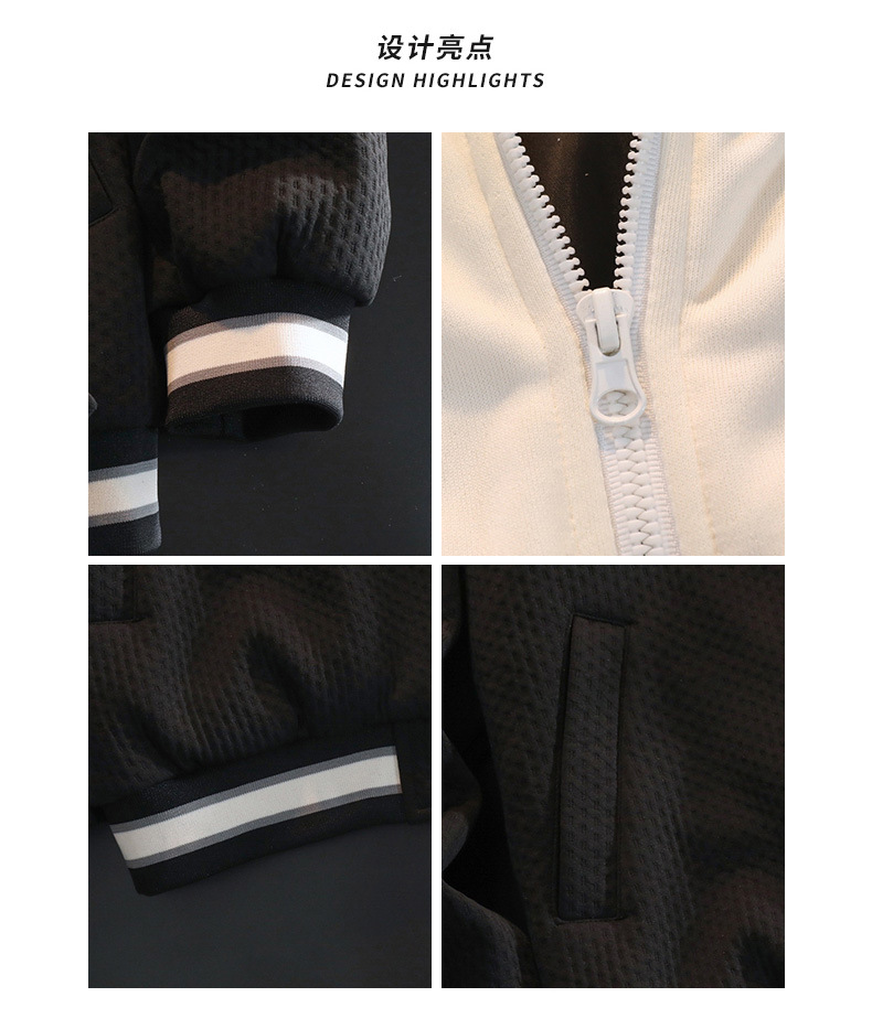 连帽卫衣男春秋季2023新款潮牌休闲百搭开衫刺绣棒球服青少年外套详情5