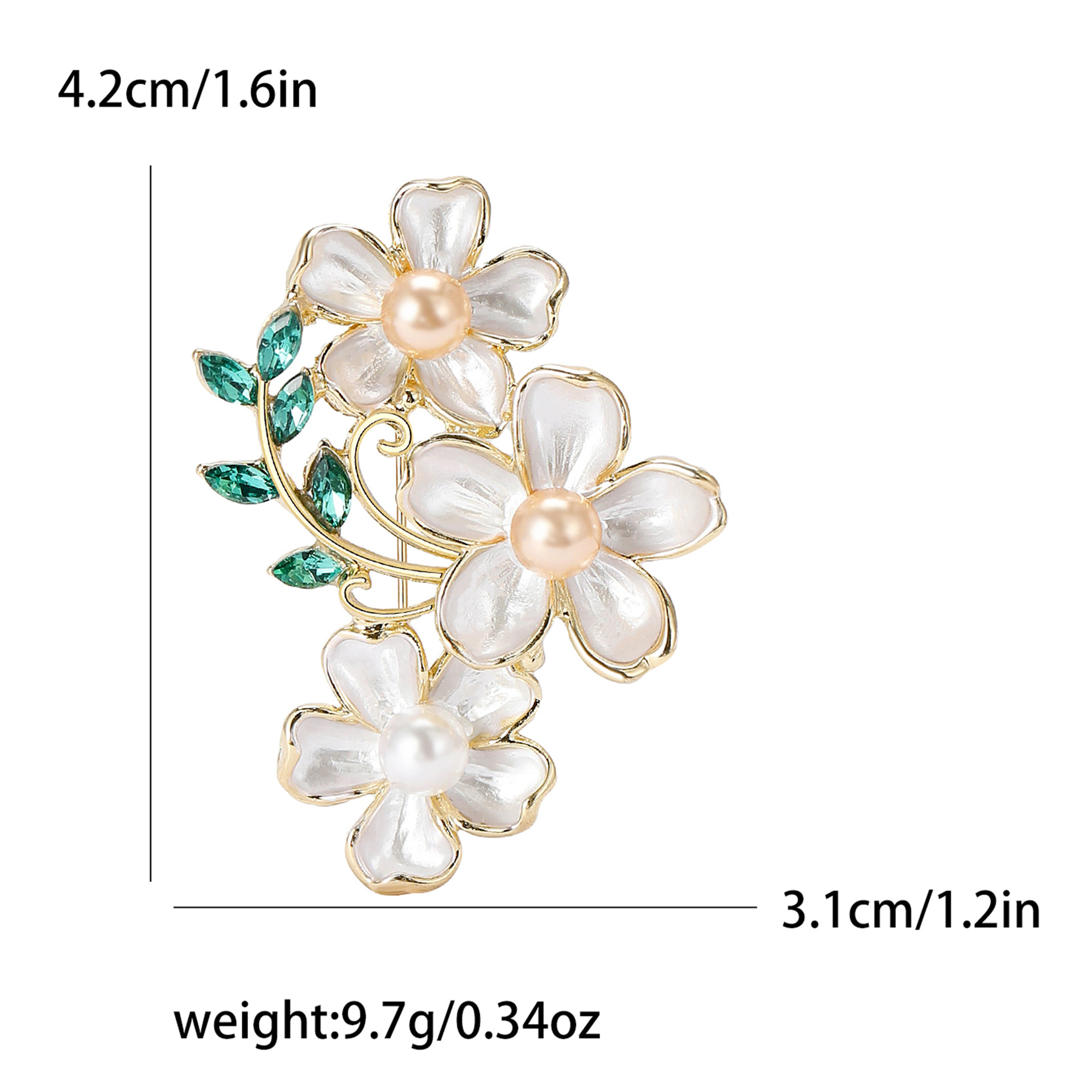 Korean-style New Fashion Three Camellia Brooches, Elegant And Luxurious Women's Clothing Accessories, Floral Brooches_voghion.com