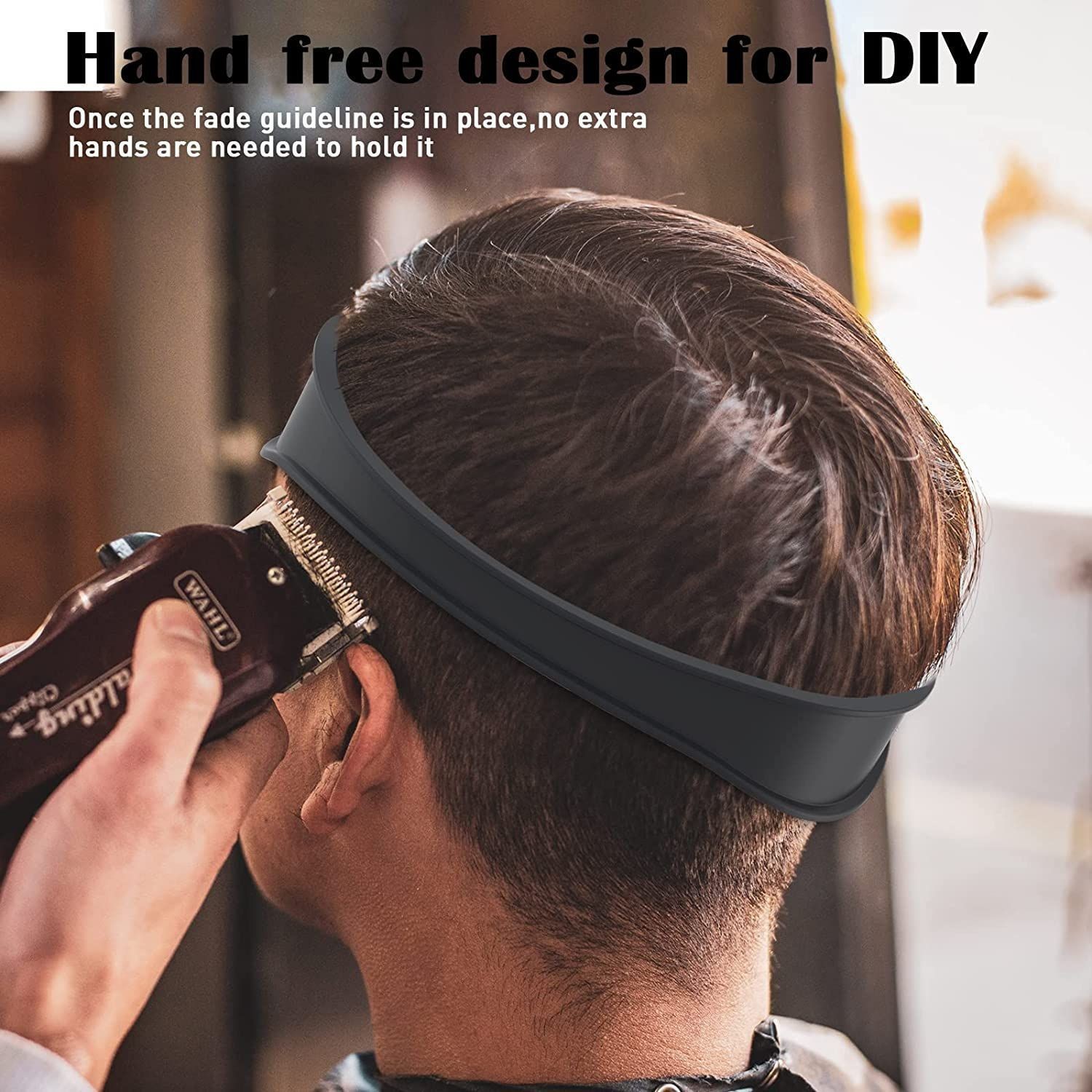 クロスボーダーdiy家庭アーチ型シリコン理髪リード口剃りテンプレート髪トリミングガイド理髪ツール