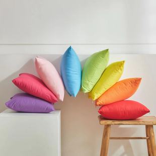Manufacturer Wholesale Plain Brushed Pillowcase Thickeneded Pillowcase Simple Pure Color Sofa Cushion Living Room Square Pillow
