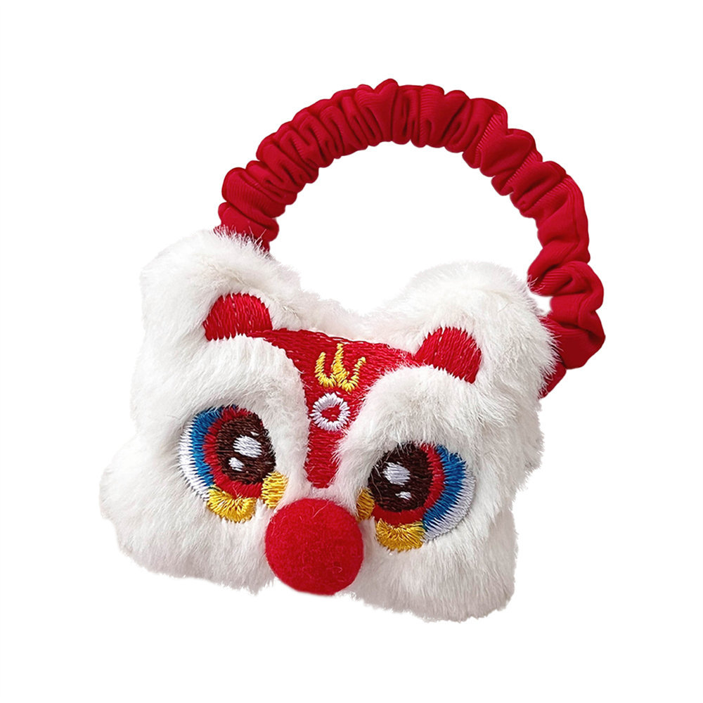 Año nuevo de la felpa de la muñeca del león accesorios para el cabello nacional de moda decorativa muñeca broche chica corazón corbata Cola de Caballo pelo anillo horquilla