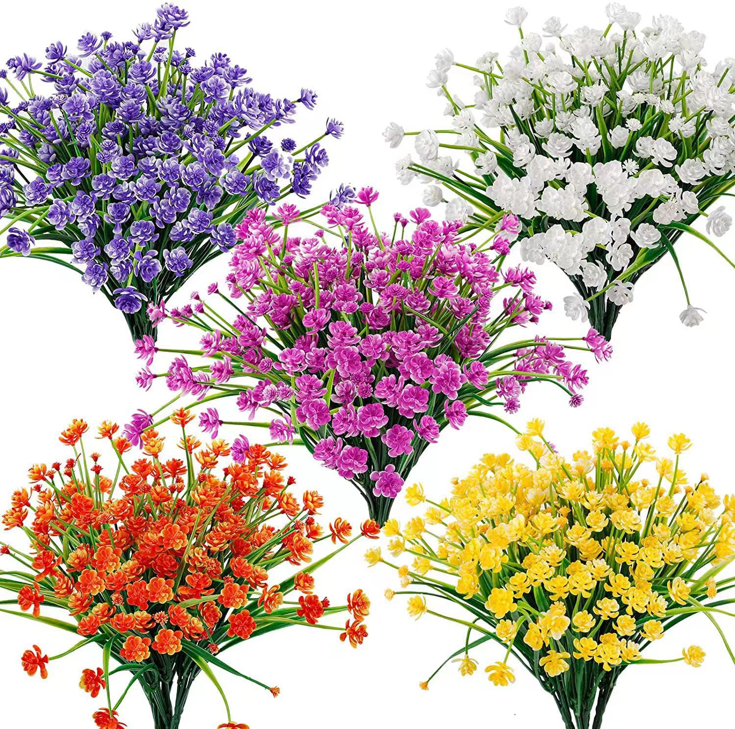 7-fork Camellia Simulation Plant Rose Gypsophila Flower Artificial Flower Bouquet Wholesale Preserved Flower Flowers 4
