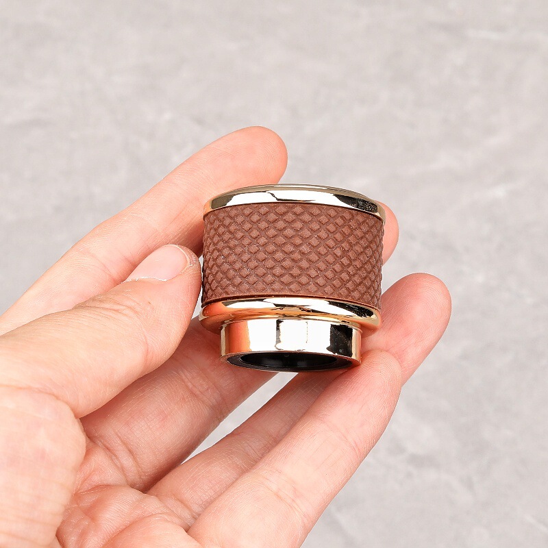 H017-15 香水瓶専用キャップ 香水キャップ 高級感のあるクルミ材 丸型 カラフルキャップ カラビナ式ネジキャップ|undefined