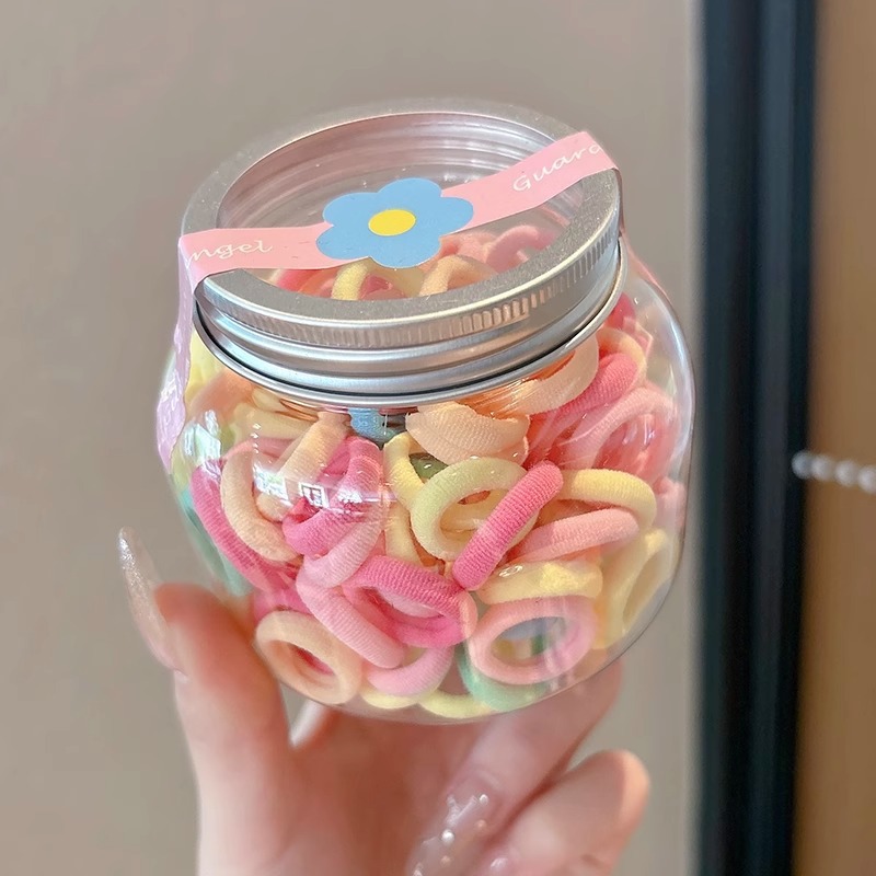 Caricatura encantadora anillo de pelo pulgar no daña el cabello de los niños correa de correa pequeña cuerda de cabello para niñas cuerda de cabello