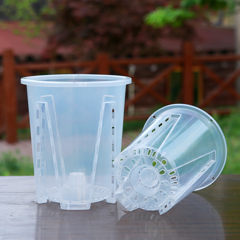 プラスチック植木鉢、透明で目に見える胡蝶蘭専用植木鉢、青山鉢、空気柱、通気性、デンドロビウムバラ用の根制御|undefined