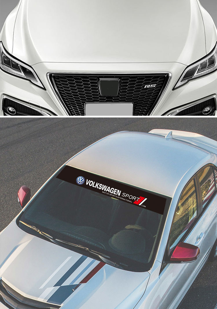 Customized Universal Stickers for Car Front Windshield, Decorative Stickers for Front Windshield, Sunshade Stickers, Light-Blocking Stickers, Modified Car Stickers