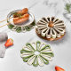 Two-color Petals Silicone Heat Insulation Pad High Temperature Resistant Thickened Food Grade Pot Pad Round Flower-shaped Pot Pad Plate Pot Pad