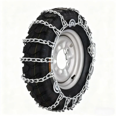 Agricultural Tricycle Electric Tricycle Tire Anti-Skid Chain Thickened Extra Thick Encryption Multi-Specification Snow and Mud Emergency (Tire snow chain) - 350-10-bold-two-items