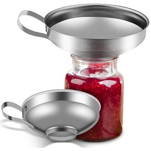 Household stainless steel mini funnel thickened salad dressing funnel oil funnel food pickle kitchen wine bucket
