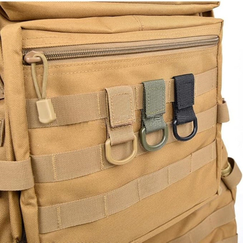 Outdoor Tactical D-Type Small Buckle Vest Multi-Functional Carabiner Backpack Webbing Hook Molle Accessories Keychain