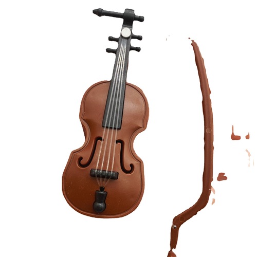 Mini violin, electric guitar, miniature scene model, desktop musical instrument decoration, small ornaments, shooting props