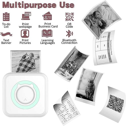 Cross-border small portable mini printer Bluetooth connection mobile phone students sort out wrong questions photo printer