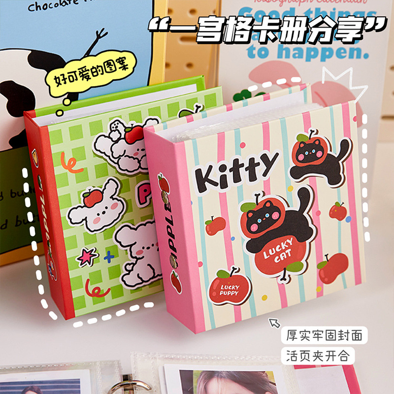 Álbum de tarjetas fresco pequeño estilo ins original Álbum de fotos Polaroid de dopamina de alto valor Álbum de almacenamiento de tarjetas pequeñas de 3 pulgadas para niñas
