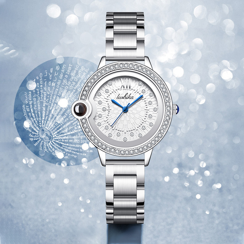 Relógio de pulso de quartzo de luxo leve e luxuoso de 2024 com diamantes novos e luxuosos, à prova d'água e moderno, de couro, para mulheres_voghion.com