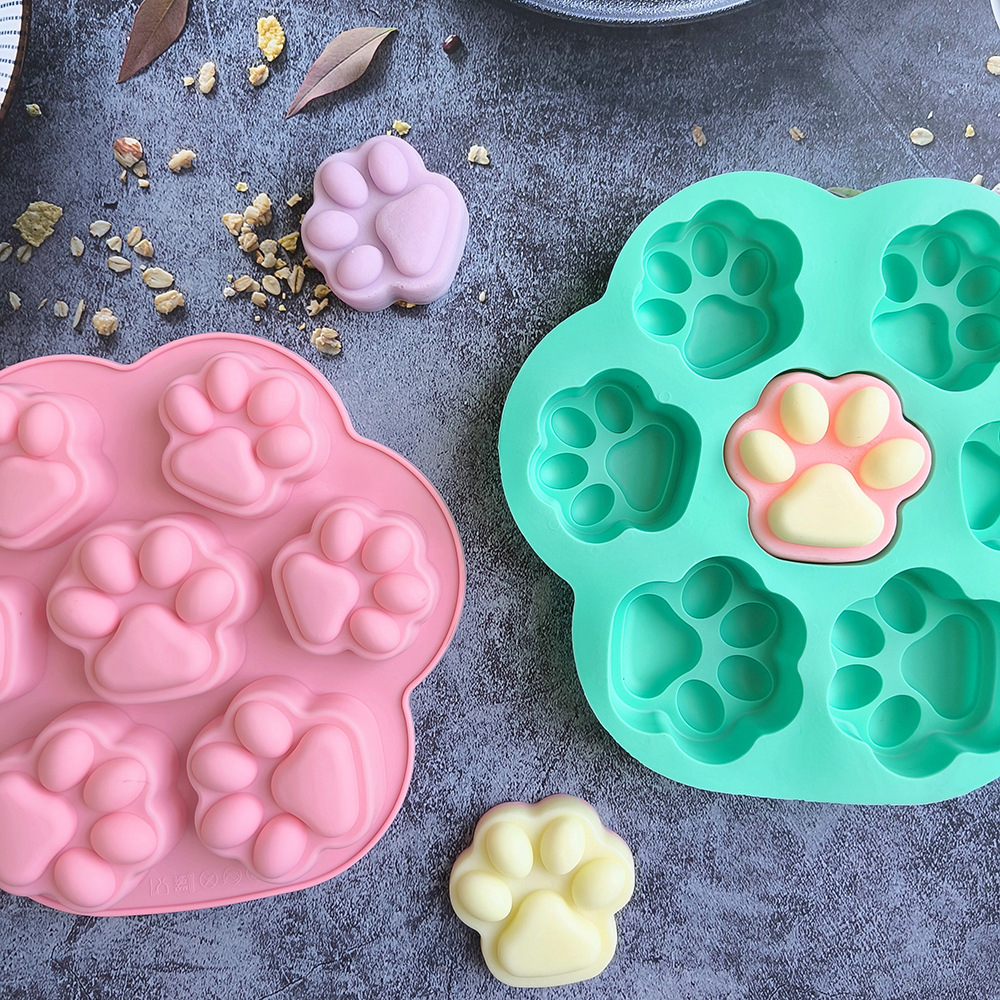 7 garras de gato 230 dulces chocolate molde de silicona horneado galletas molde de decoración de pastel molde de pudín helado