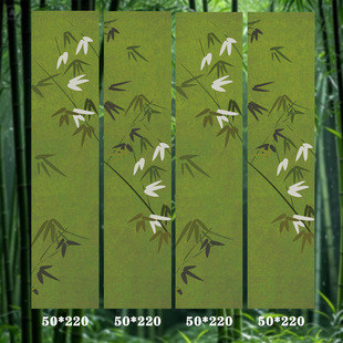 Chinese Bamboo Hanging Cloth Banner Wedding Room Women's Morning Gown Shooting Background Decoration Living Room Indoor and Outdoor Color Arrangement