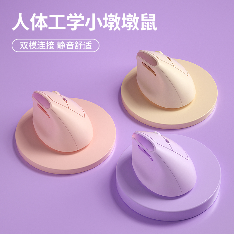 BOW Bluetooth inalámbrico ergonómico ratón vertical carga para Apple Huawei computadora chica oficina silenciosa