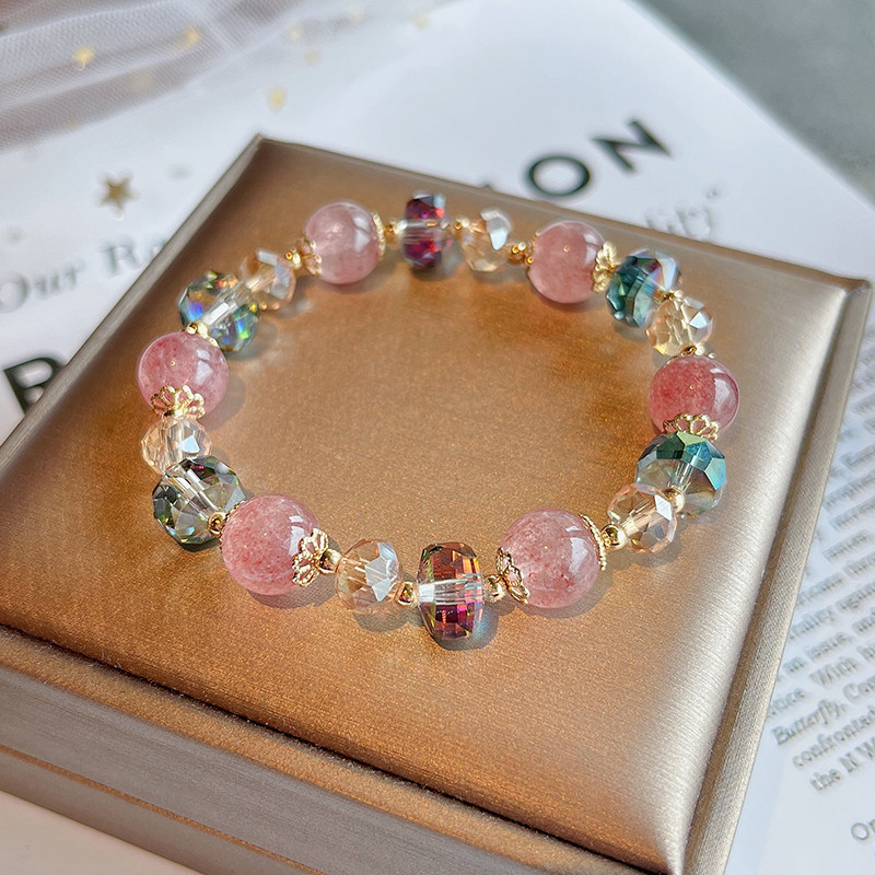 Fashion Round Artificial Crystal Beaded Womenu0027S Bracelets 1 Piece