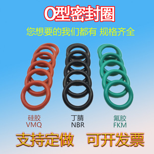 Wear-resistant, oil-resistant, nitrile, high-temperature resistant, fluorine-containing rubber, waterproof grade, silicone-coated polytetrafluoroethylene rubber O-ring
