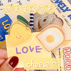 Acrylic Food-Themed Double-Sided PP Clip with Cute Sunny-Side-Up Egg Design, Perfect for Girls—Stylish Japanese-Style Cartoon Headwear & Hair Clips for Students