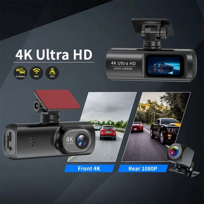 Driving recorder front and rear dual recording