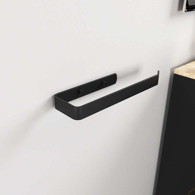 Portarrollos de papel higiénico de aluminio espacial, soporte de pared para baño y cocina