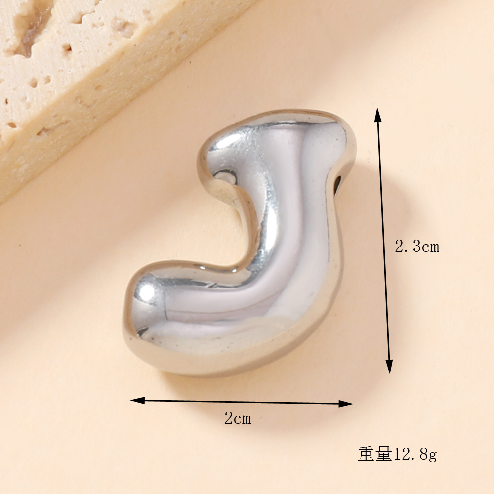 Colgante único venta cruzada de burbujas de fundición 26 collares de letras inglesas accesorios colgante DIY joyas de acero inoxidable