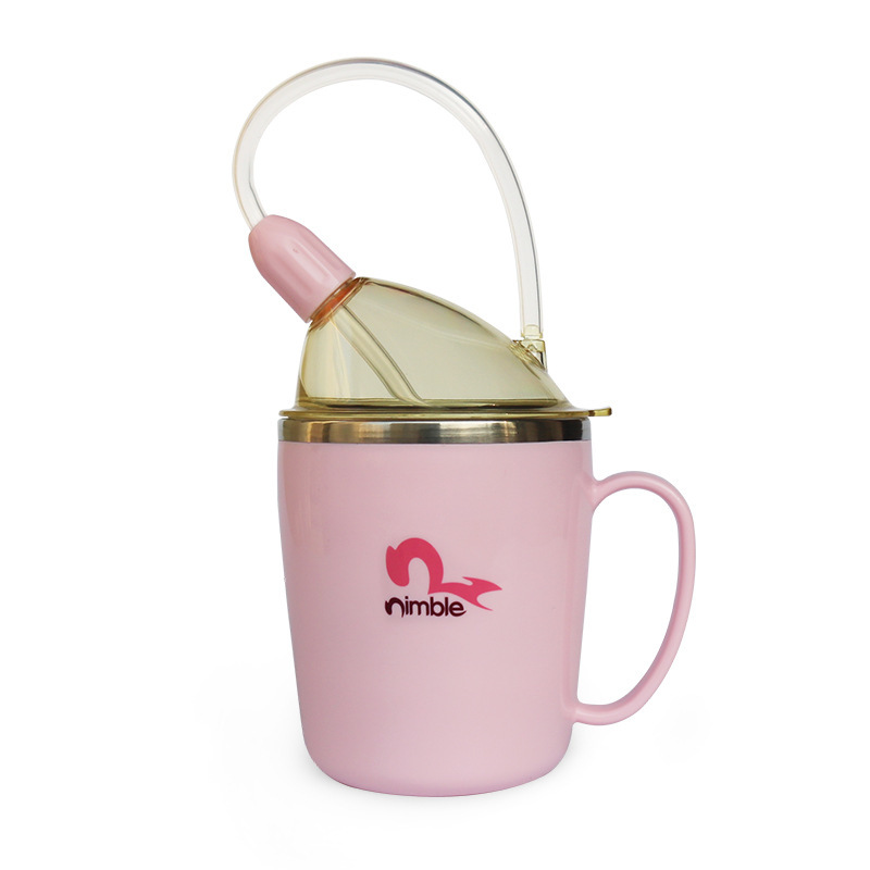 Cama-acostado ancianos agua potable anti-estrangulamiento cuidado Copa parálisis paciente a prueba de fugas líquido comida Taza con tapa paja materna Taza aislamiento