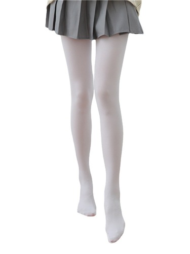 Adult Japanese milk white stockings girl loli jk uniform student velvet thin bottoming pantyhose spring and autumn