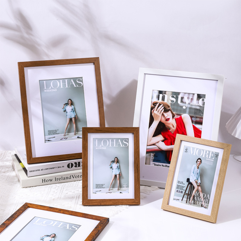Photo Frame Wholesale Display Decoration Photo Wall DIY 5-Inch 6-Inch 7-Inch 8inch 10inch A4 Creative Simple Wooden