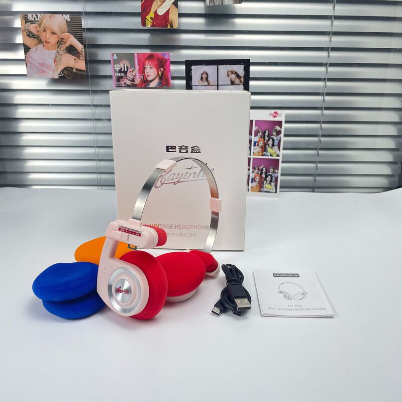 巴音の箱の新型の潮流のアメリカのレトロなヘッドセットの無線のbluetoothのイヤホンのKOSSの屋外の写真を撮る凹形の形のPP|undefined