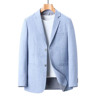 2025 Spring and Autumn New Style Young and Middle-Aged Men's Business Casual Suit Thin Dad Single-Piece Suit Top Tops