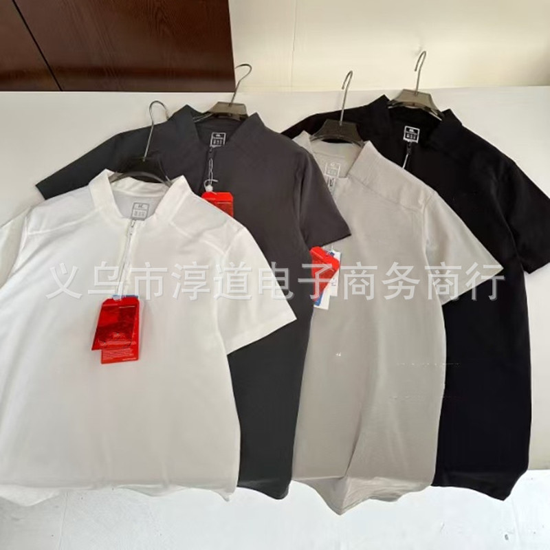 Tf North Face Half-Zip Short-Sleeved Couple's Polo Shirt with Lapel Short-Sleeved T-Shirt Summer Casual Half-Sleeved Fashionable and Breathable Tf North Face Half-Zip Short-Sleeved Couple's Polo Shirt with Lapel Short-Sleeved T-Shirt Summer Casual Half-Sleeved Fashionable and Breathable