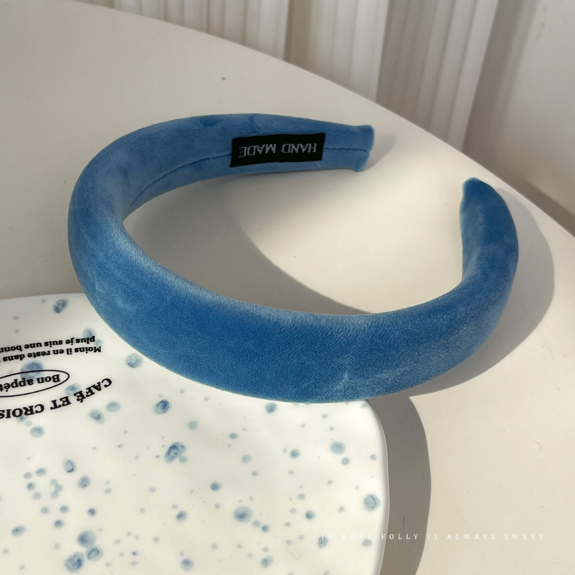 7 # Royal blue plush model