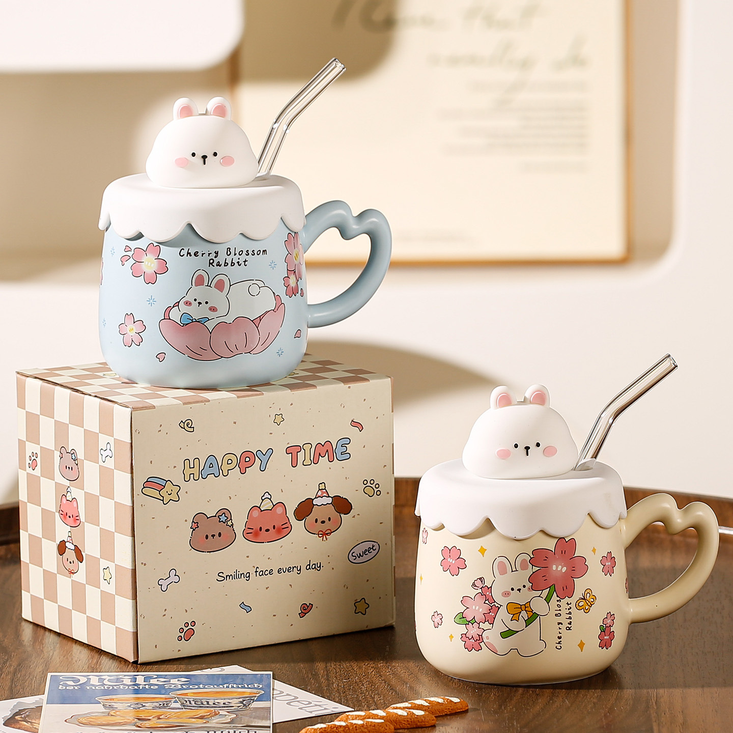 Taza de cerámica con diseño de gato, para leche o café, regalo creativo