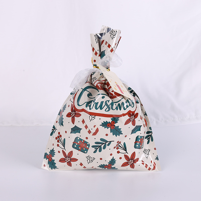 En stock corbata cuerda Navidad caramelo bolsa alce Santa Claus Correa cordón bolsa caramelo bolsa de regalo personalización image 15