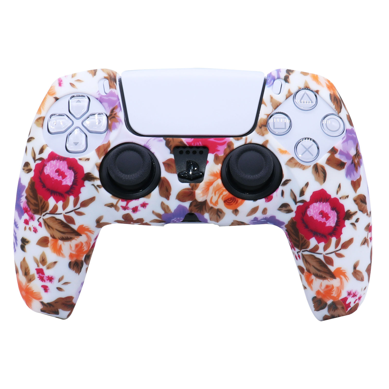 PS5 funda de silicona GamePad funda de silicona camuflaje marca de agua funda protectora aceite spray sensación acuarela caso PS5 Accesorios