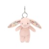 Floral pink rabbit charm