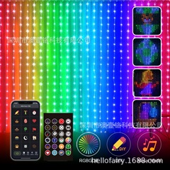 カーテンライト スマート Hello Fairy アプリ対応 フルカラーRGB 室内LED 屋外パーティー クリスマス ホリデーデコレーション
