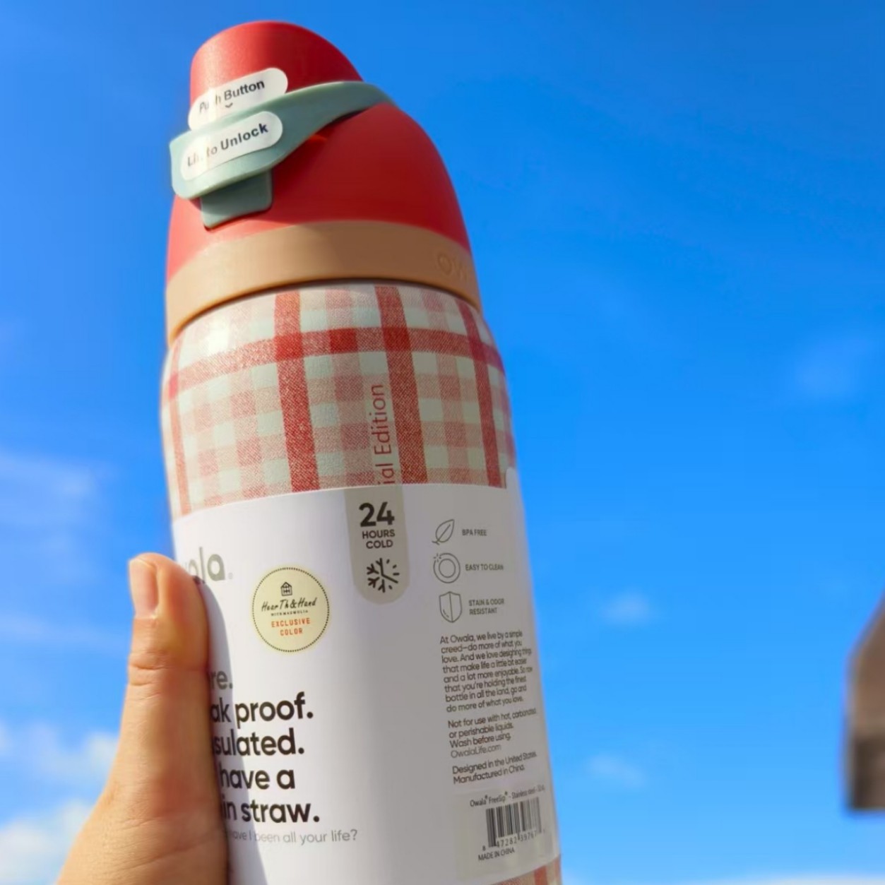 Vaso Aislado de Acero Inoxidable 304 Estilo Owala de Amazon con Asa, Botella de Agua Deportiva, Vaso de Doble Uso, Vaso para Agua, Regalo