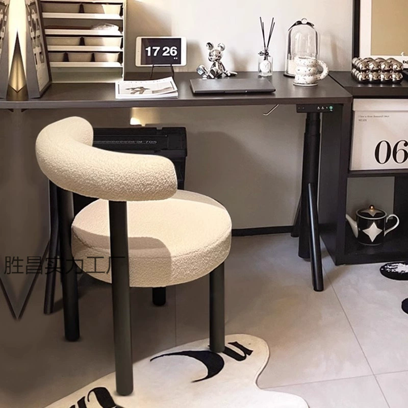 Модный стул для макияжа, настольный стул со спинкой, косметический стул для спальни, легкая роскошь и простота.