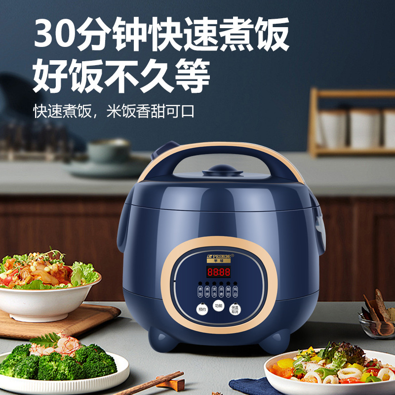 High-End Smart Rice Cooker for Home Use, Suitable for 2-4 People, 3L Small Mini Multi-Functional Rice Cooker for Cooking Porridge, Wholesale from Manufacturer