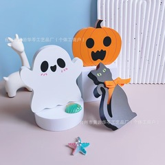 アマゾン人気のハロウィン装飾用品カボチャ木製装飾品ゴーストデスクトップ装飾品木製工芸品