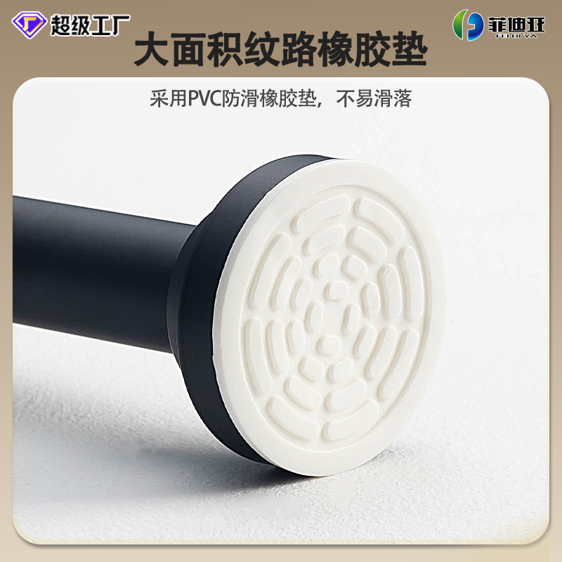 跨境专供免安装高低盖不锈钢组装伸缩直杆晾衣杆浴帘杆卧室衣柜撑|undefined